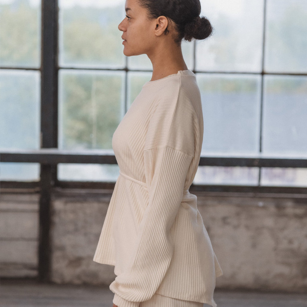 BASERANGE SHAW LONG SLEEVE (FLEECE RIB)