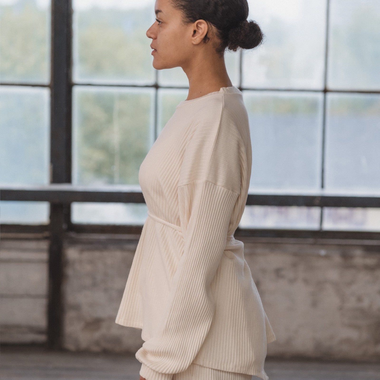 BASERANGE SHAW LONG SLEEVE (FLEECE RIB)