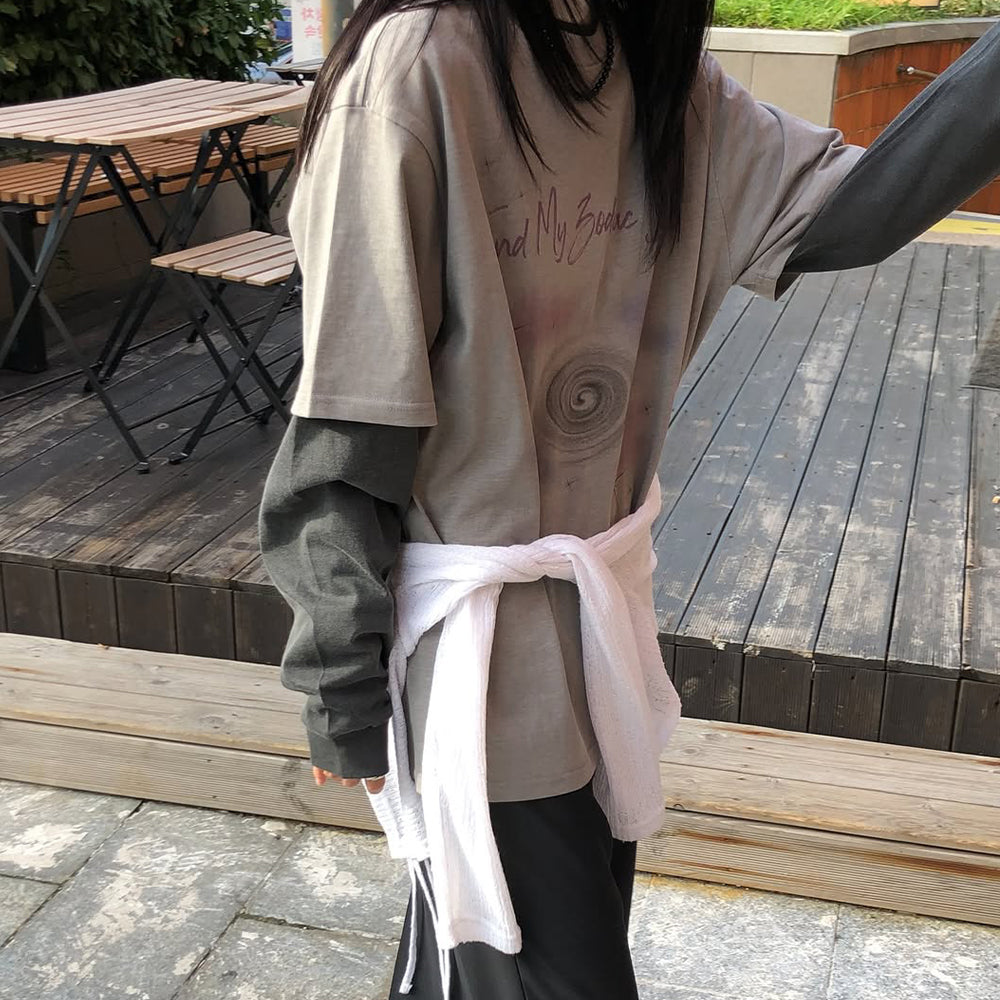 MORCEAU par MORCEAU [RE-ORDER] Star Pigment Loose-Fit T-Shirt_LIGHT GRAY