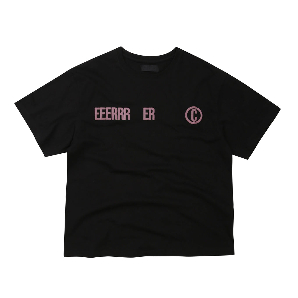 ER Street league gradient artwork logo over-crop fit T-shirt (Black)