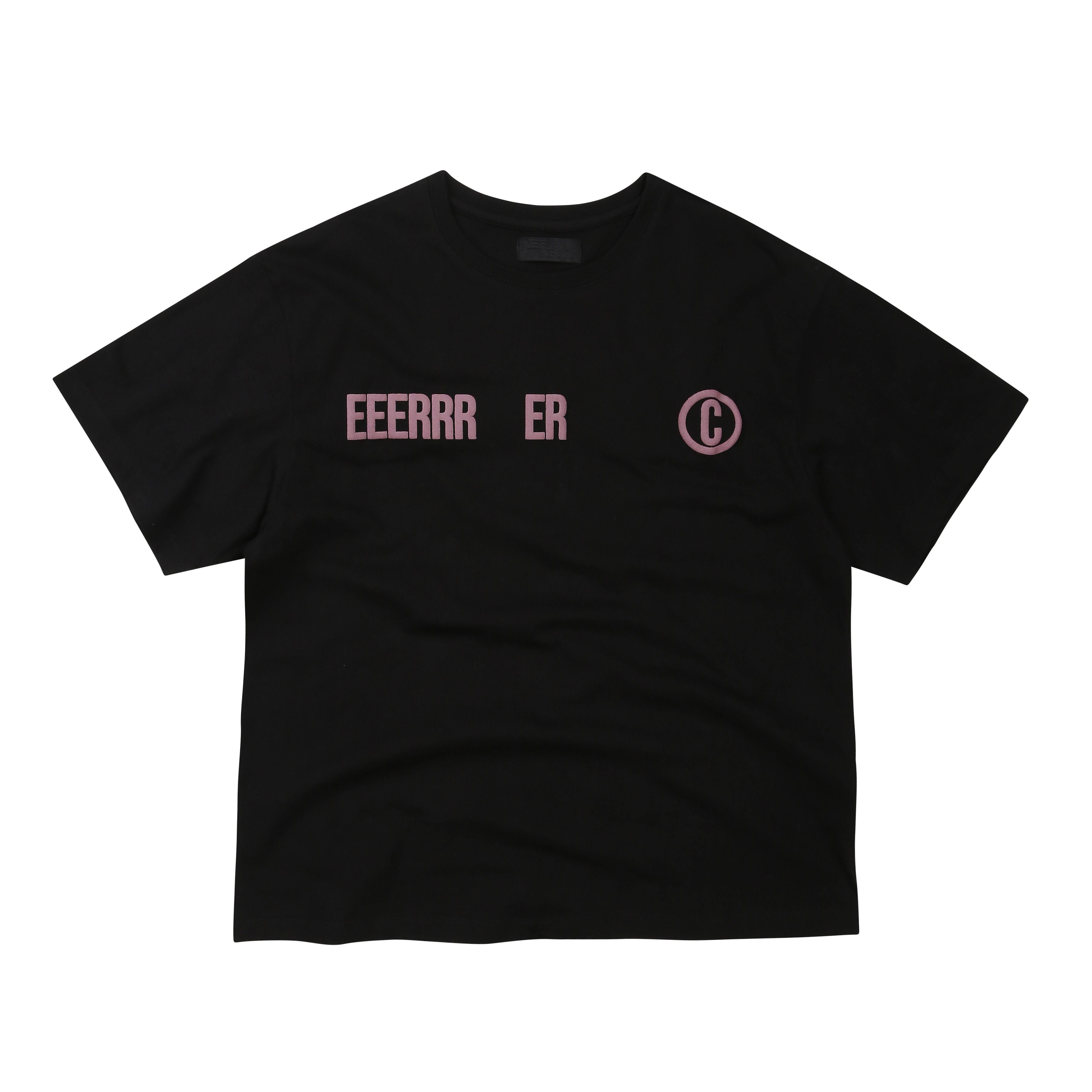 ER Street league gradient artwork logo over-crop fit T-shirt (Black)