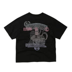 ER Street league gradient artwork logo over-crop fit T-shirt (Black)