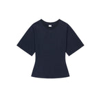 NUVAIV Women's Slim Fit Wide Short Sleeve T-Shirt [Black]
