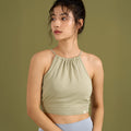 DHYANI Halter point top (Green tea)