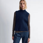 & Other Stories Wool Vivid Collar (Navy Blue)