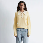 & Other Stories Alpaca Blend Collar Sweater (Light Yellow)