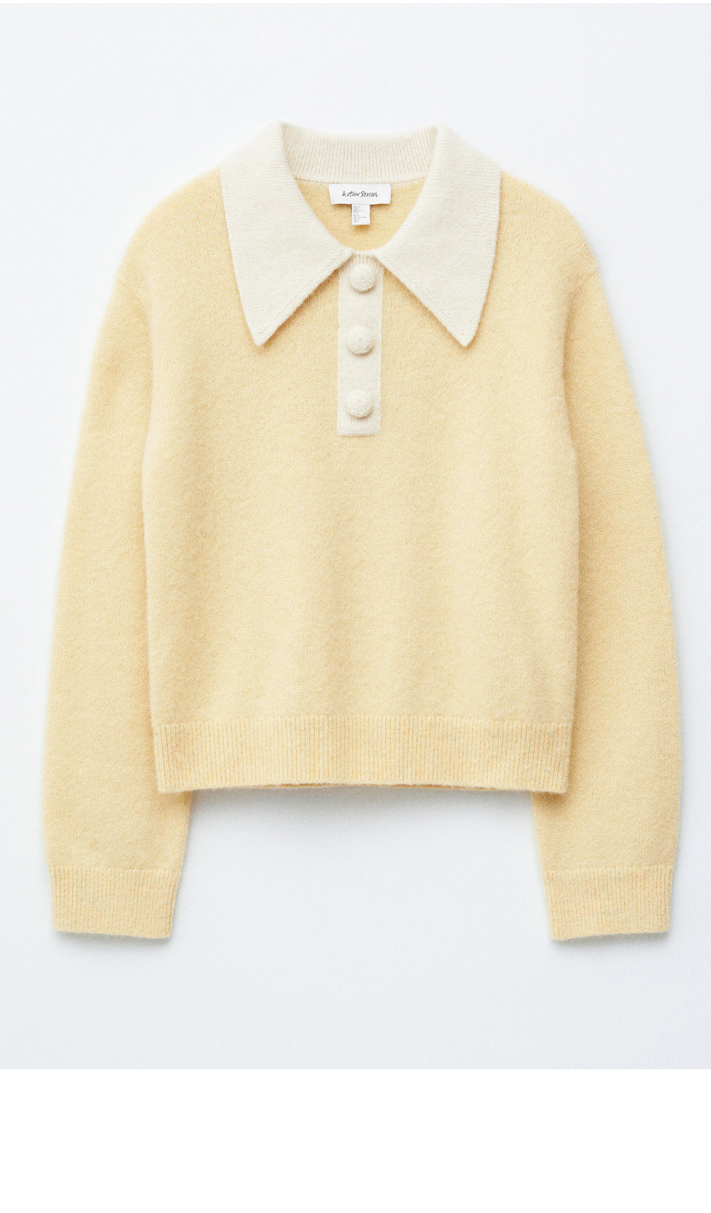 & Other Stories Alpaca Blend Collar Sweater (Light Yellow)