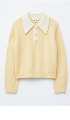 & Other Stories Alpaca Blend Collar Sweater (Light Yellow)