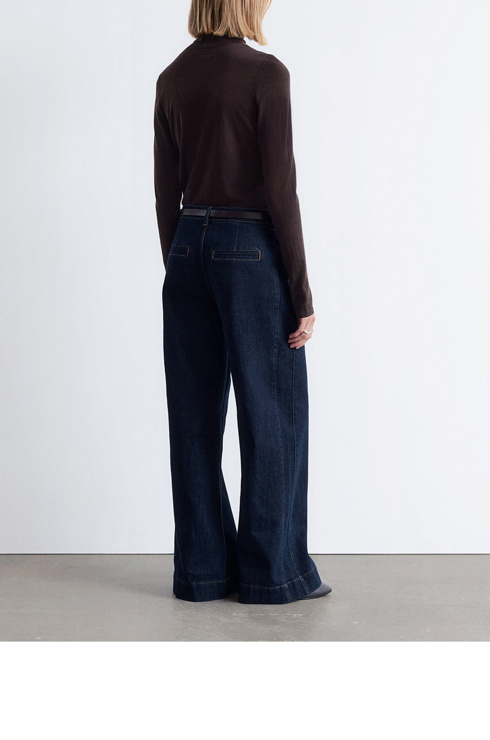 & Other Stories Regular Wide Leg Jeans (Dark Blue)