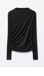 & Other Stories Drape Top (Black)