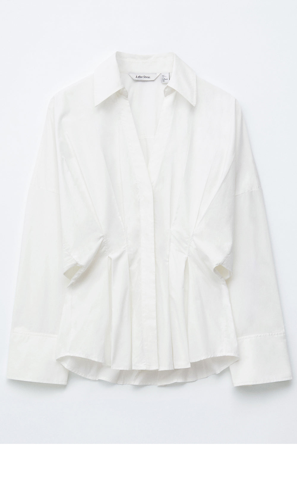 & Other Stories Fitted Waist Cotton Shirt (White)