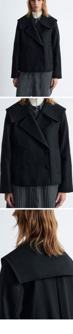 & Other Stories Double-breasted wool jacket (Black)