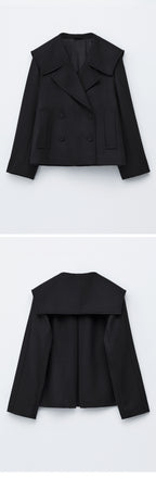 & Other Stories Double-breasted wool jacket (Black)