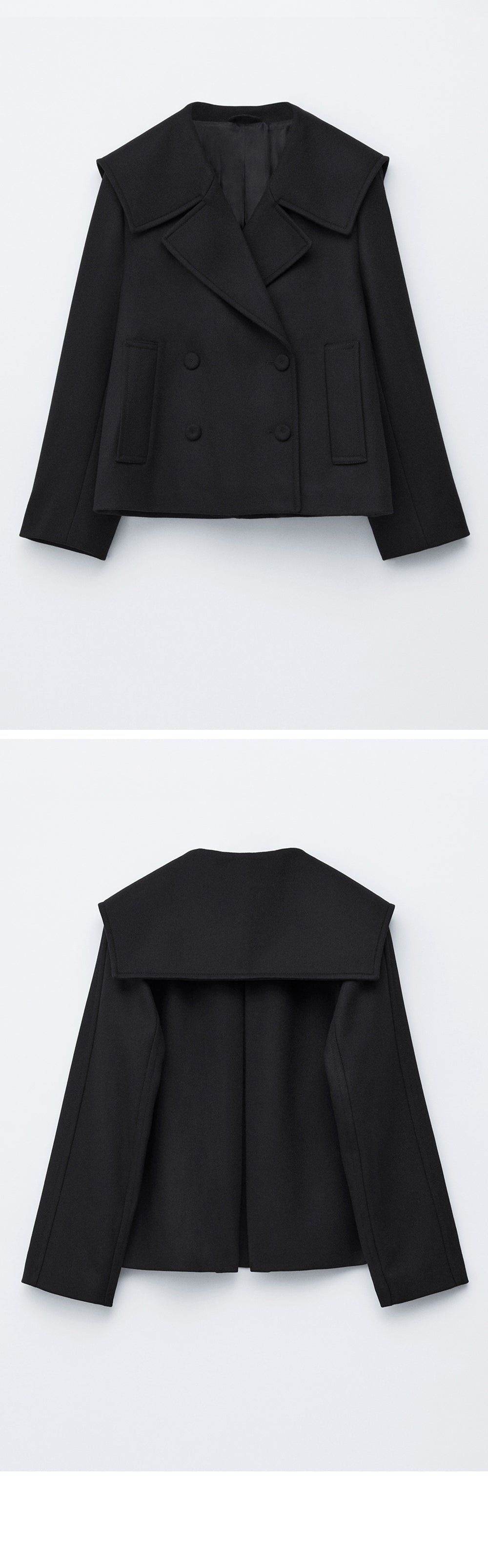 & Other Stories Double-breasted wool jacket (Black)