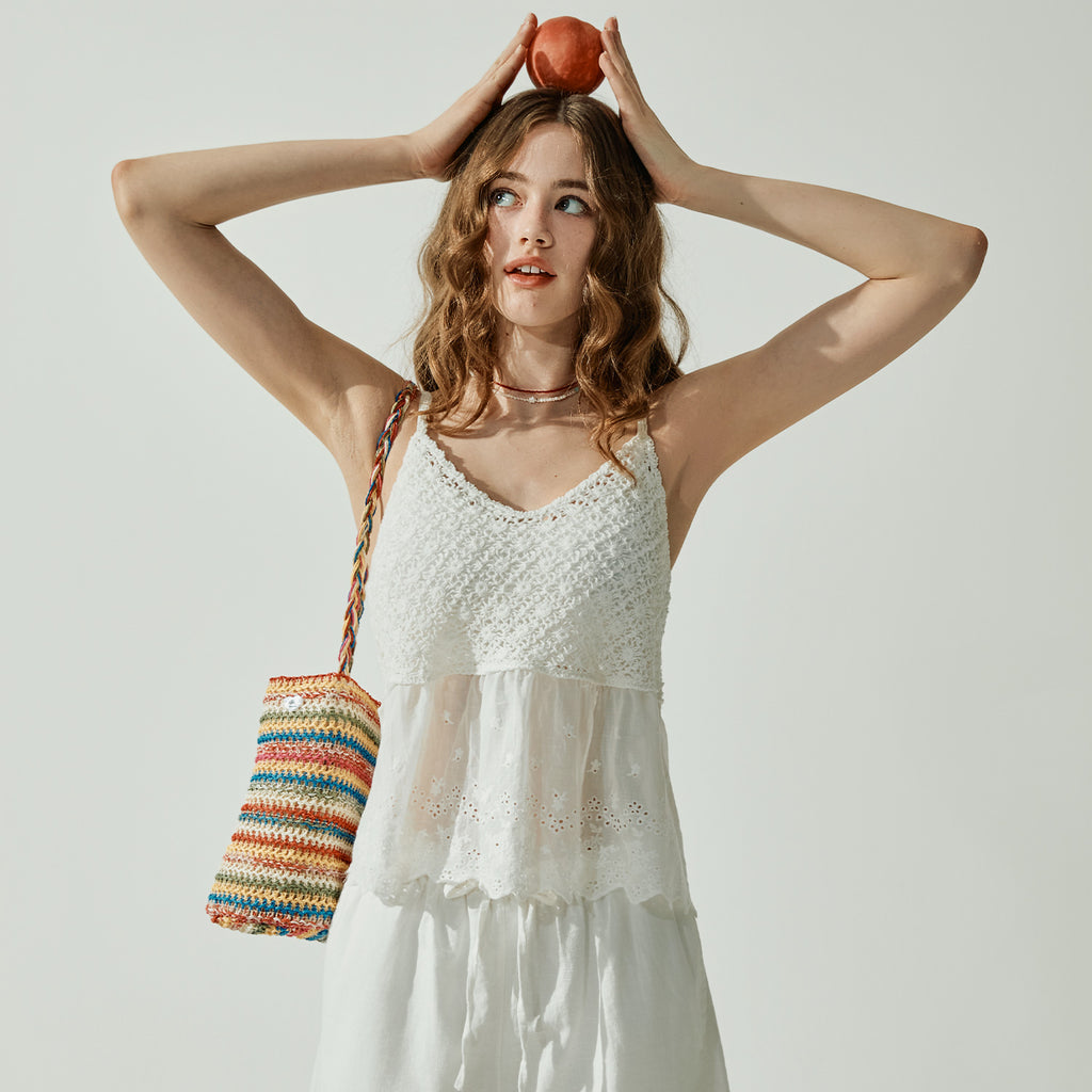 VIKINI VENDER Manon lace frill crochet top