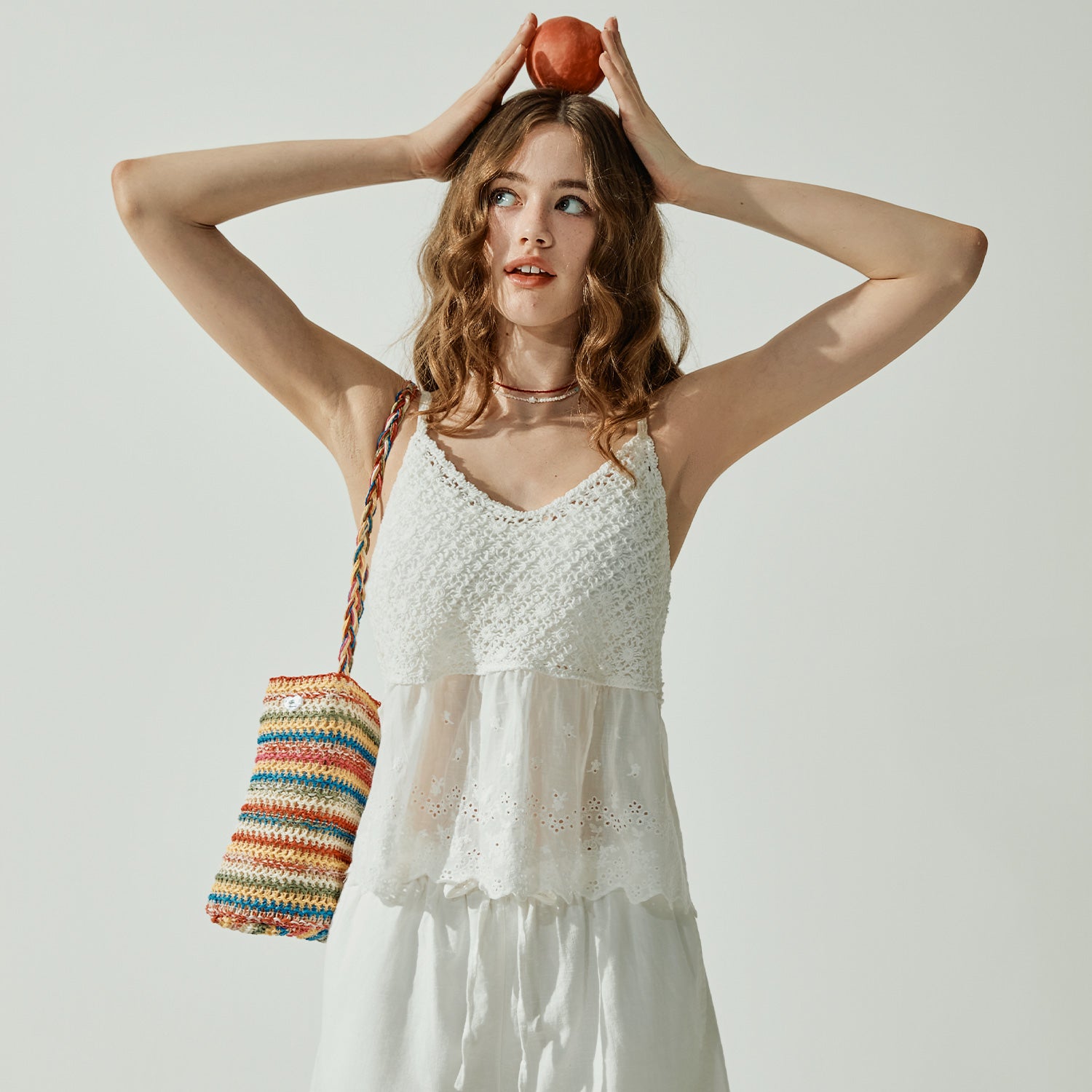VIKINI VENDER Manon lace frill crochet top