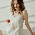 VIKINI VENDER Manon lace frill crochet top