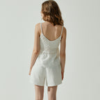 VIKINI VENDER Manon lace frill crochet top