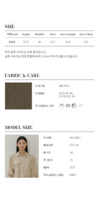 LINGSEOUL sheer pocket shirt-brown