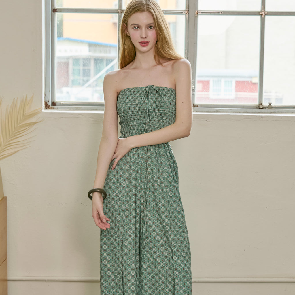 VIKINI VENDER VIKINI VENDER Beaute Ethnic Slit Jumpsuit - Mint