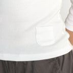 RONRON MINI POCKET V NECK T SHIRT WHITE
