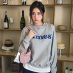 ames worldwide BASIC LOGO SWEATSHIRT GREY