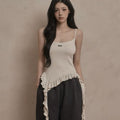 KHAKIPOINT Ruffle Layered Sleeveless (cream)