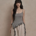 KHAKIPOINT Ruffle Layered Sleeveless (gray)