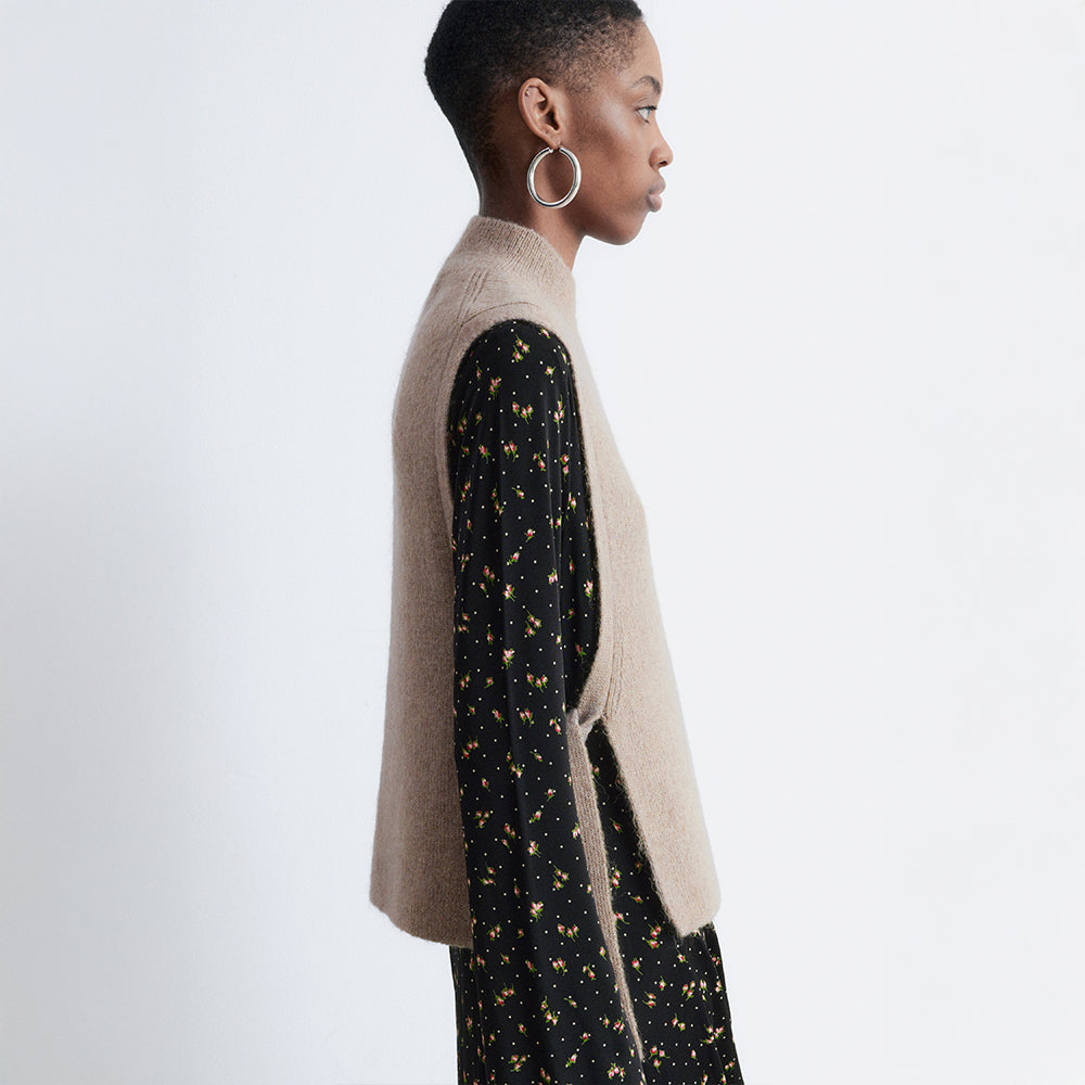 & Other Stories Wool Bib Collar (Mole)