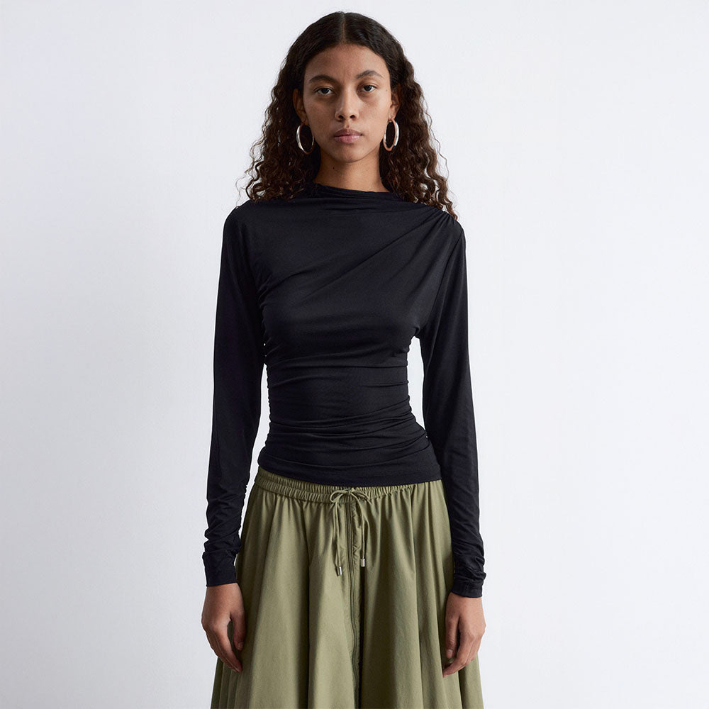 & Other Stories Drape Top (Black)