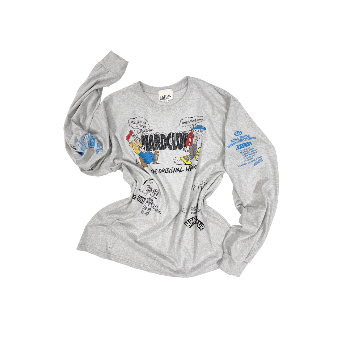 Kasual Manual RooKie Longsleeve Tee - Light Heather Grey