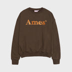 ames worldwide BASIC LOGO SWEATSHIRT BROWN