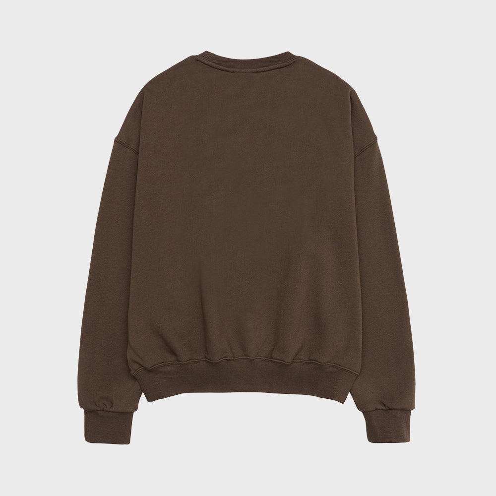 ames worldwide BASIC LOGO SWEATSHIRT BROWN