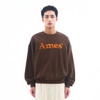 ames worldwide BASIC LOGO SWEATSHIRT BROWN