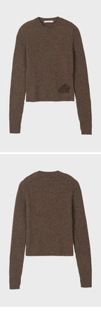 CECILIE BAHNSEN (W) BLAS PULLOVER NORDIC RIB (BROWN)