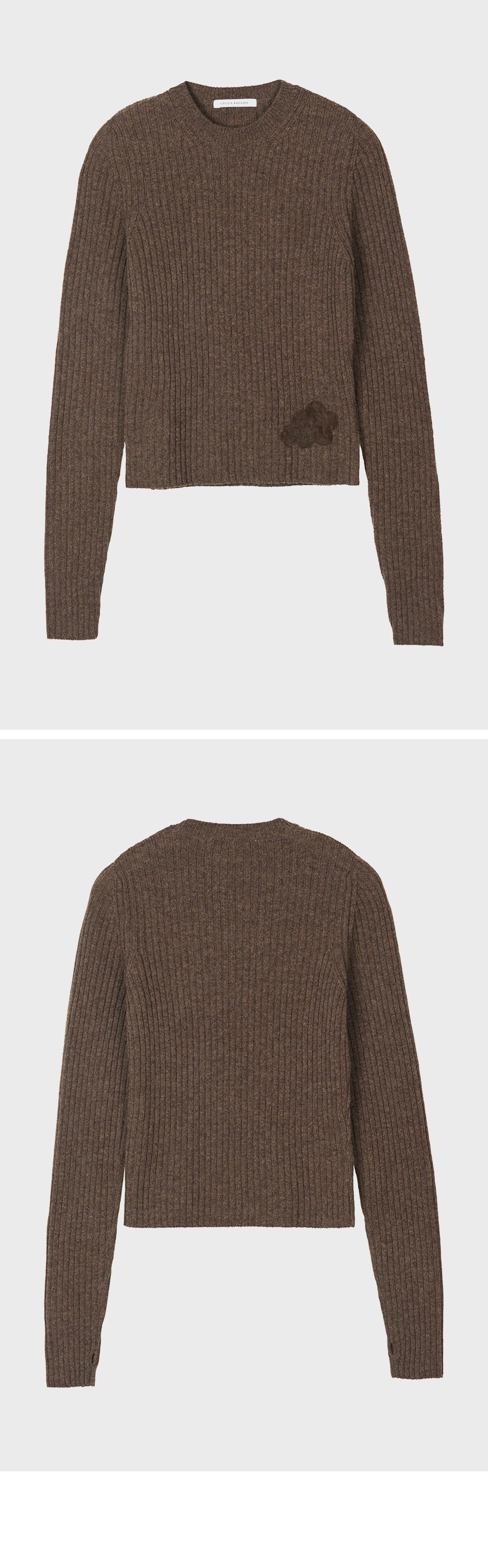 CECILIE BAHNSEN (W) BLAS PULLOVER NORDIC RIB (BROWN)