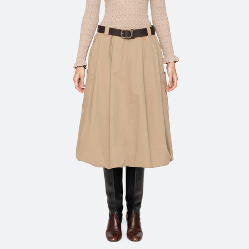 SEA NEW YORK (W) SULLIVAN SPORTSWEAR BELTED BUBBLE SKIRT (CAMEL)