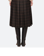 SEA NEW YORK (W) MONROE WOOL PLAID BELTED PLEAT SKIRT (D2) (MULTI)