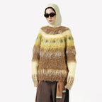 SHORT SENTENCE (concierge) (W) BRUSHED CREW NECK SWEATER (KHAKI)