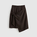 SHORT SENTENCE (concierge) (W) KNOTTED DECONSTRUCTED MIDI SKIRT (BROWM)