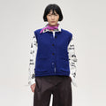 SHORT SENTENCE (concierge) (W) CHUNKY KNIT CREW NECK VEST (ROYAL BLUE)