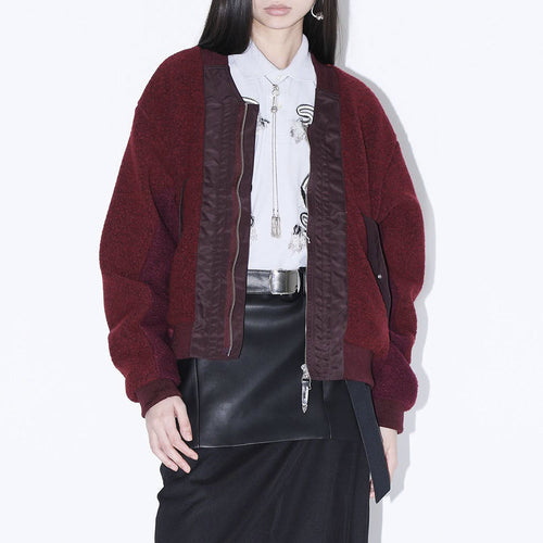 TOGA (concierge) (U) WOOL PILE BOA JACKET (D.RED)