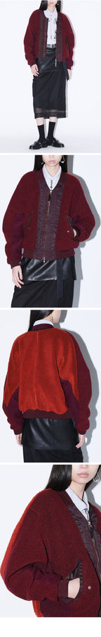 TOGA (concierge) (U) WOOL PILE BOA JACKET (D.RED)