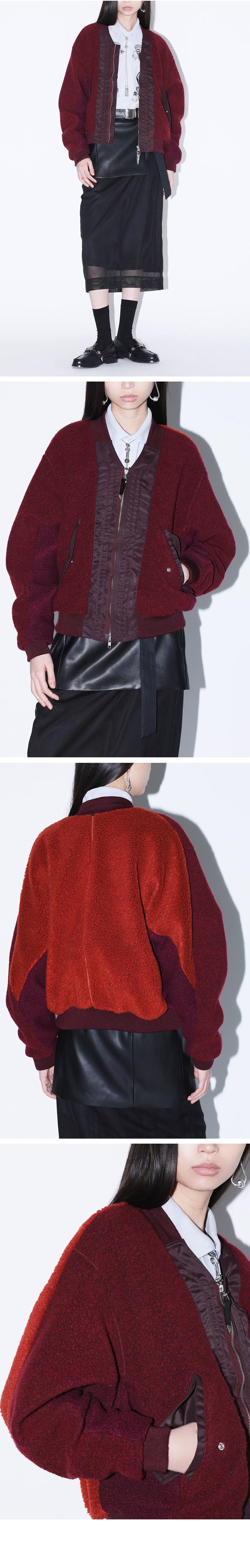 TOGA (concierge) (U) WOOL PILE BOA JACKET (D.RED)