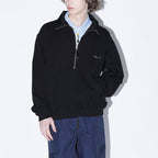 TOGA (concierge) (U) HALF ZIP NYLON SWEATSHIRT (BLACK 26)