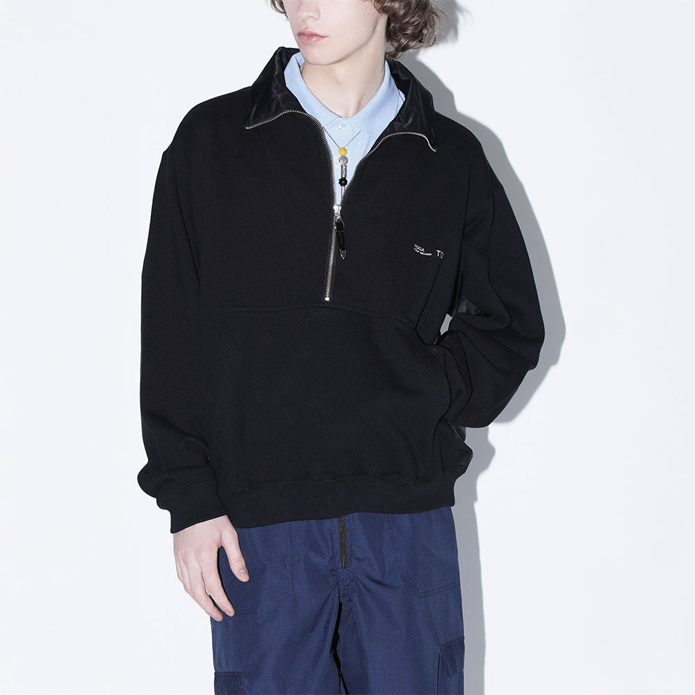 TOGA (concierge) (U) HALF ZIP NYLON SWEATSHIRT (BLACK 26)