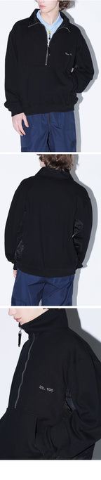 TOGA (concierge) (U) HALF ZIP NYLON SWEATSHIRT (BLACK 26)