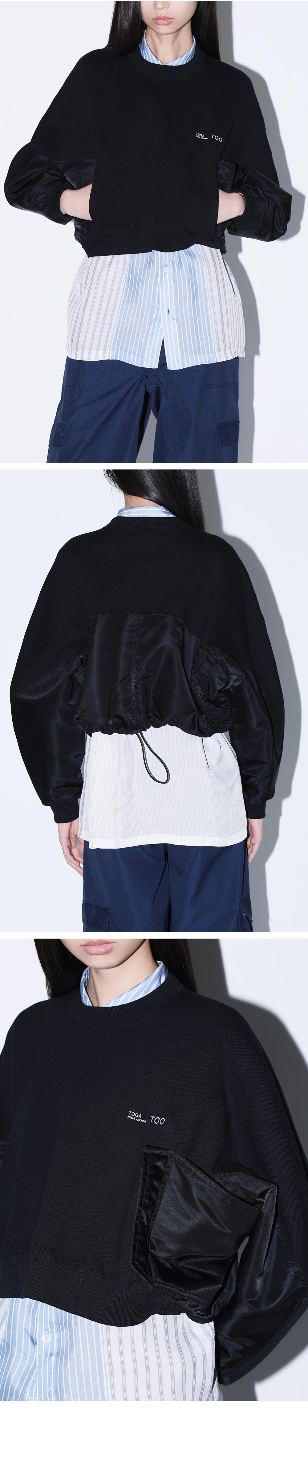 TOGA (concierge) (U) NYLON SWEATSHIRT (BLACK)