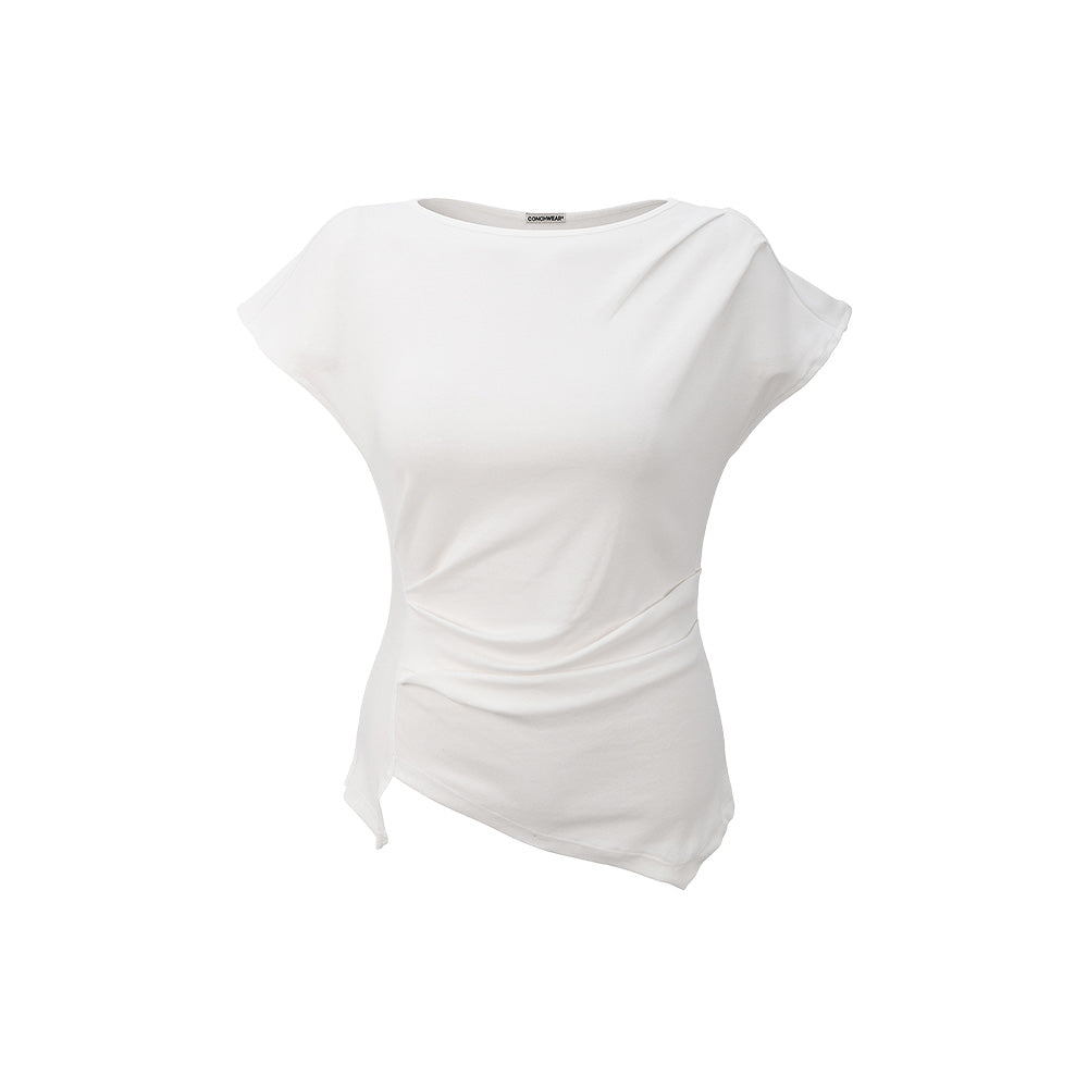 CONCHWEAR Pin tuck shirring t-shirt (2 colors)