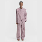 TEKLA Poplin Pajamas - Rhubarb Stripes